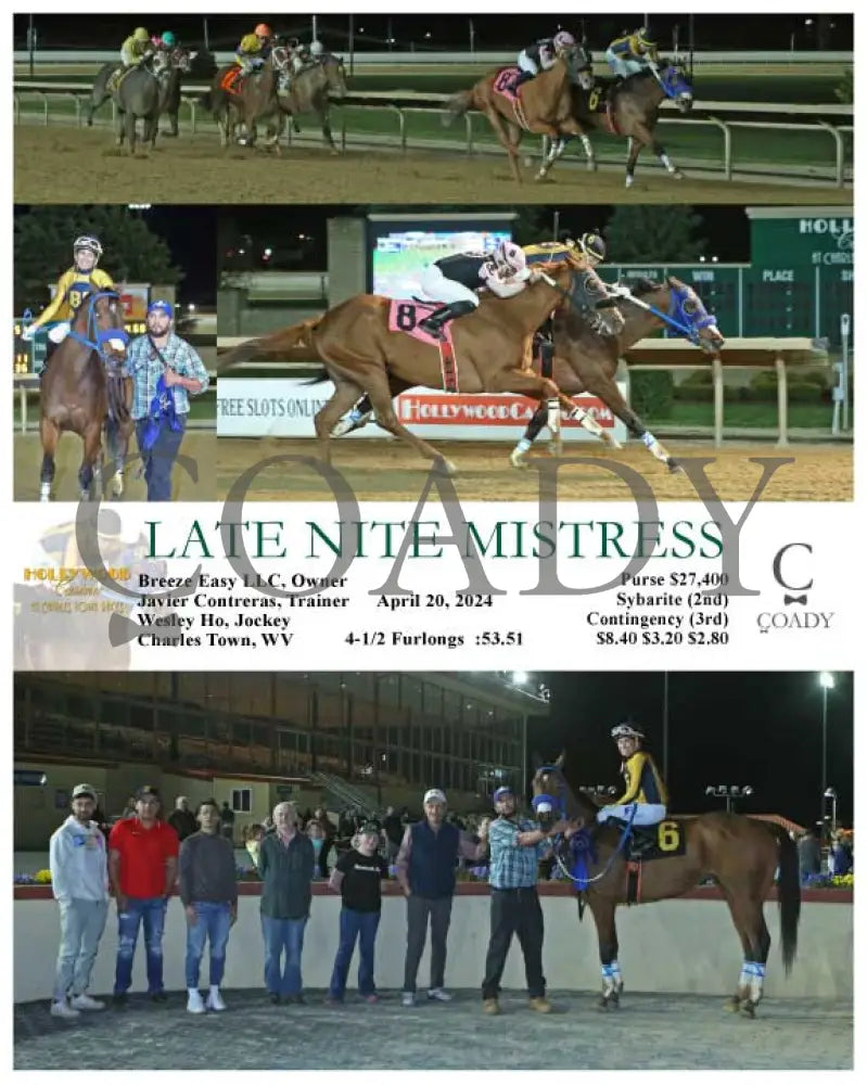 Late Nite Mistress - 04-20-24 R04 Ct Hollywood Casino At Charles Town Races