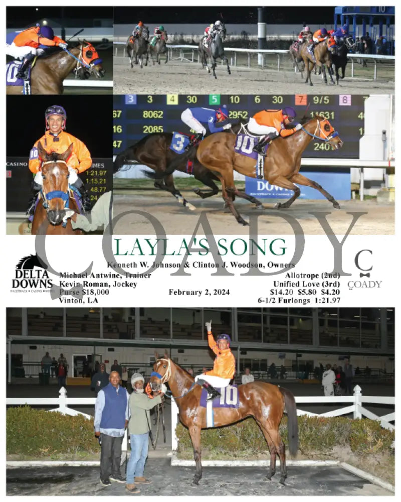 Layla’s Song - 02-02-24 R06 Ded Delta Downs