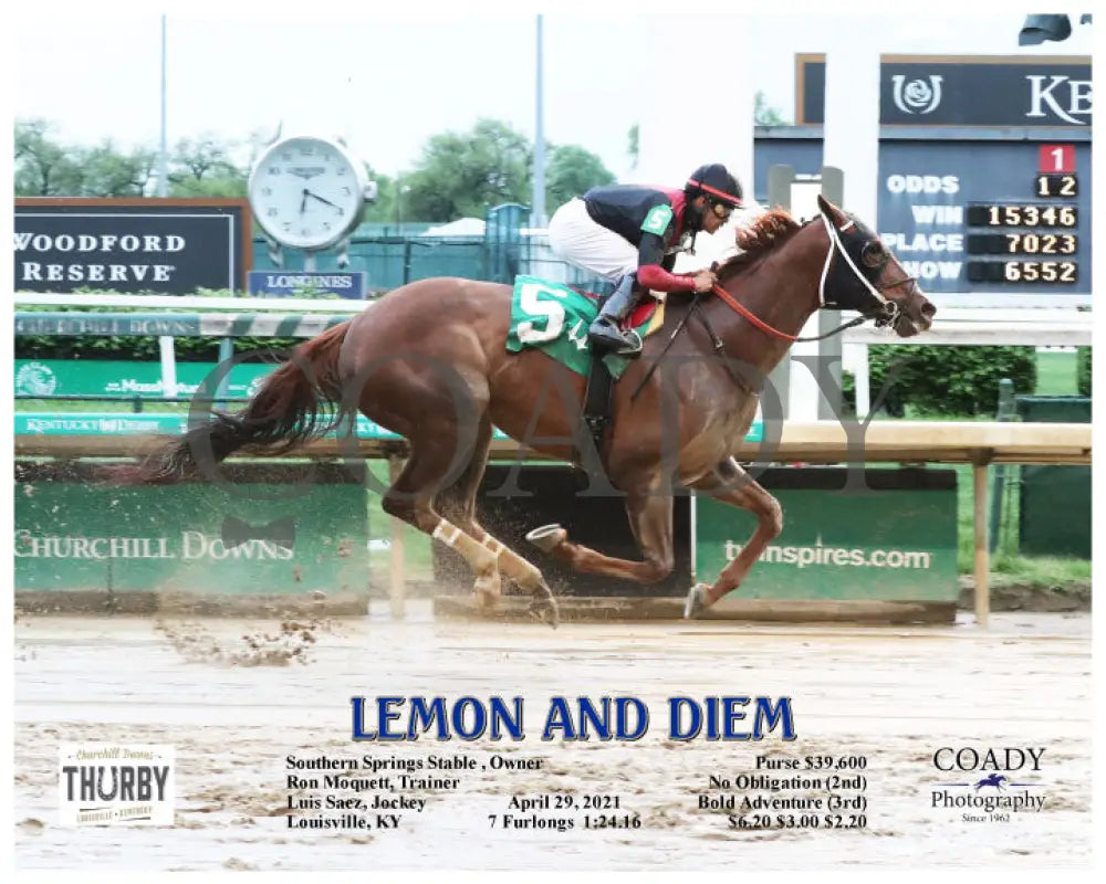 Lemon And Diem - 04-29-21 R11 Cd Action Churchill Downs