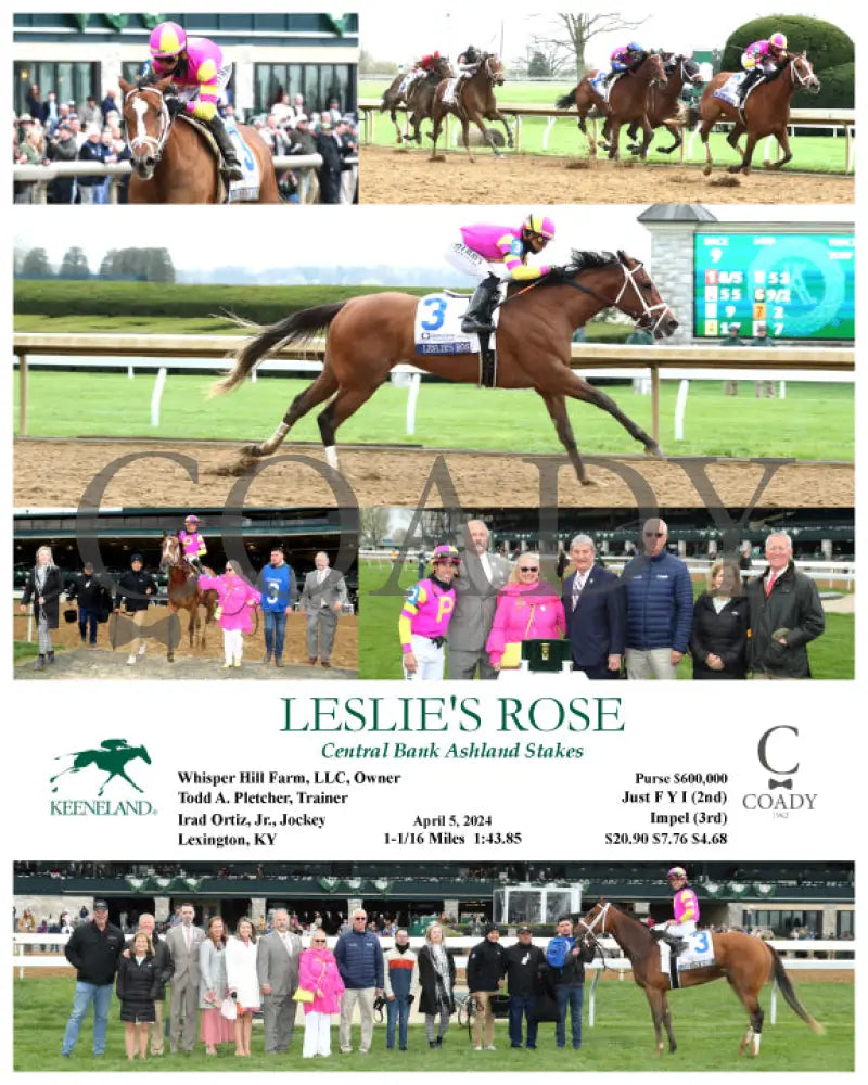 Leslie’s Rose - Central Bank Ashland Stakes 04 - 05 - 24 R09 Kee Keeneland