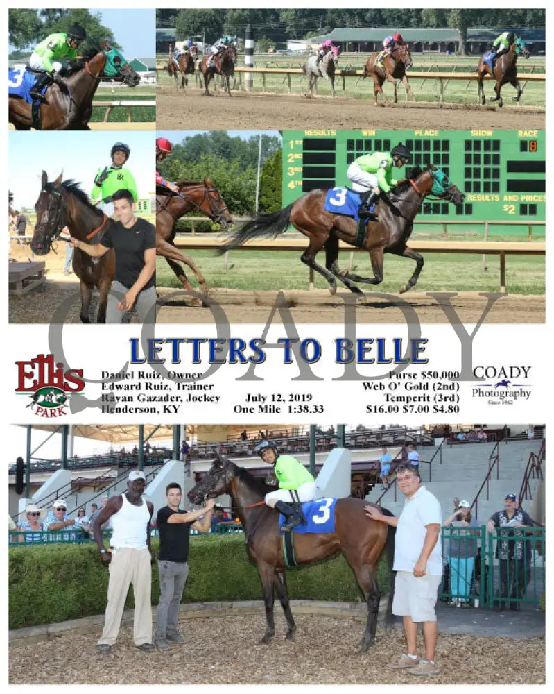Letters To Belle - 07-12-19 R08 Elp Ellis Park