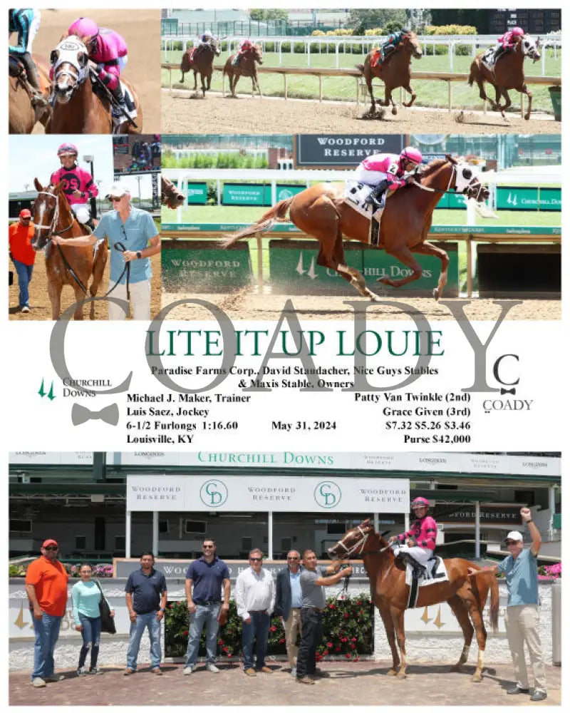 Lite It Up Louie - 05-31-24 R02 Cd Churchill Downs