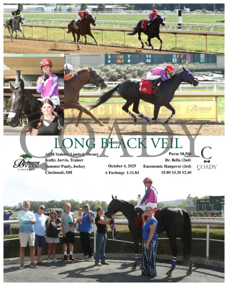 LONG BLACK VEIL - 100425 - Race 03 - BTP Presque Isle Downs