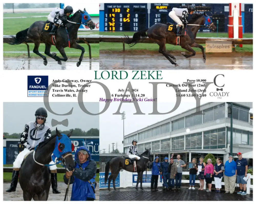 Lord Zeke - 07-16-24 R02 Fan Horizontal Fanduel Sportsbook Horse Racing