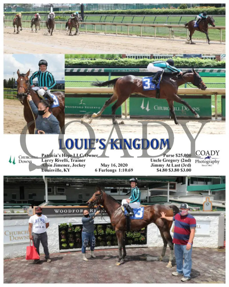 Louie’s Kingdom - 05-16-20 R03 Cd Churchill Downs