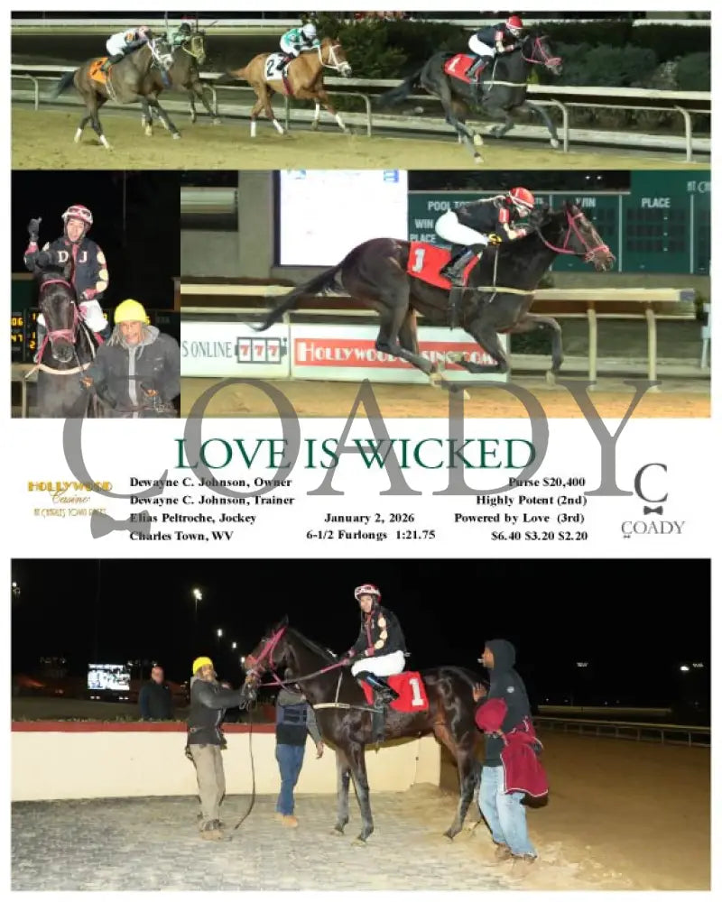 LOVE IS WICKED - 01-02-26 - R02 - CT Hollywood Casino at Charles Town Races