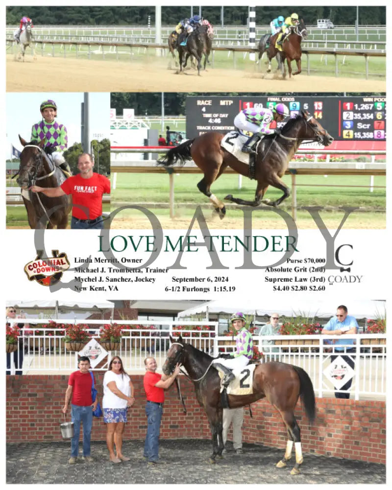 Love Me Tender - 09-06-24 R04 Cnl Colonial Downs