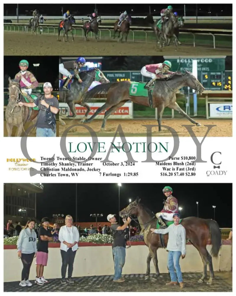 Love Notion - 10-03-24 R05 Ct Hollywood Casino At Charles Town Races