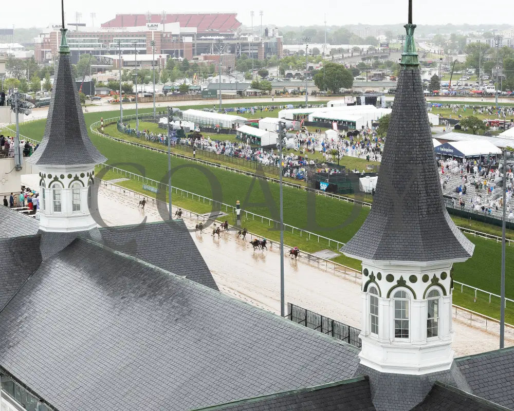 MACHO MUSIC - The Pat Day Mile G2 - 101st Running - 05-03-25 - R06 - CD - Aerial Finish 02 Churchill Downs