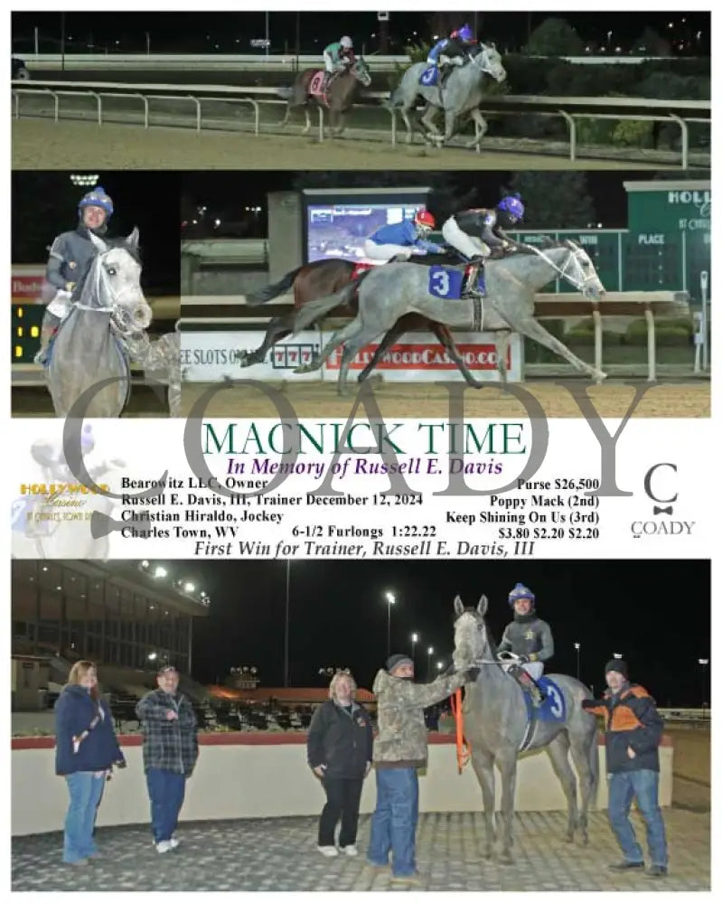 Macnick Time - In Memory Of Russell E. Davis 12-12-24 R03 Ct Hollywood Casino At Charles Town Races