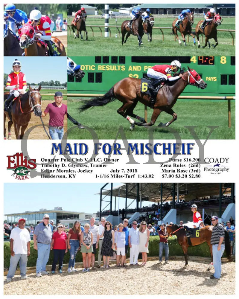 Maid For Mischeif - 070718 Race 05 Elp Ellis Park