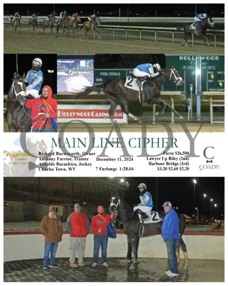 Main Line Cipher - 12-11-24 R05 Ct Hollywood Casino At Charles Town Races
