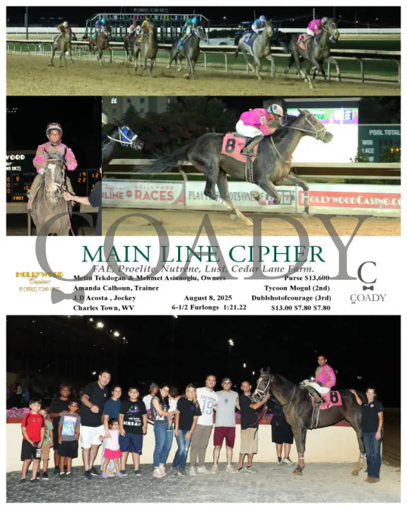 MAIN LINE CIPHER - Sponsored by FAE Proelite Nutrene Lust and Cedar Lane Farm. - 08-08-25 - R08 - CT Hollywood Casino