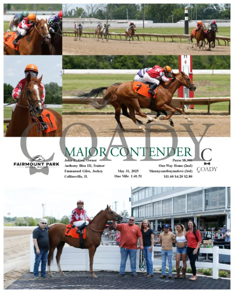MAJOR CONTENDER - 05-31-25 - R02 - FP Fanduel Sportsbook Horse Racing
