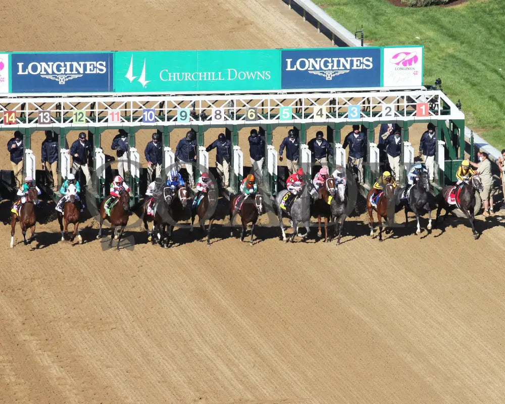 Malathaat - The Kentucky Oaks G1 147Th Running 04-30-21 R11 Cd Aerial Start 01 Derby