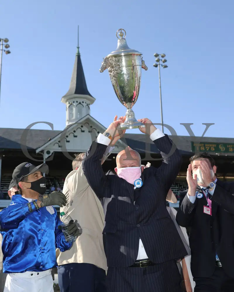 Malathaat - The Kentucky Oaks G1 147Th Running 04-30-21 R11 Cd Trophy Presentation Rick Nichols 001