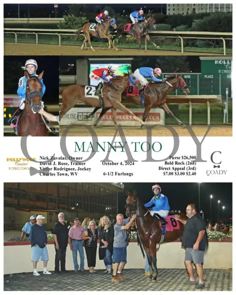 Manny Too - 10-04-24 R01 Ct Hollywood Casino At Charles Town Races