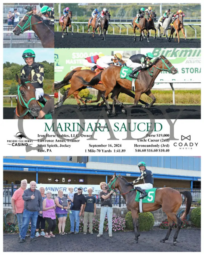 Marinara Sauced - 09-16-24 R06 Pid Presque Isle Downs