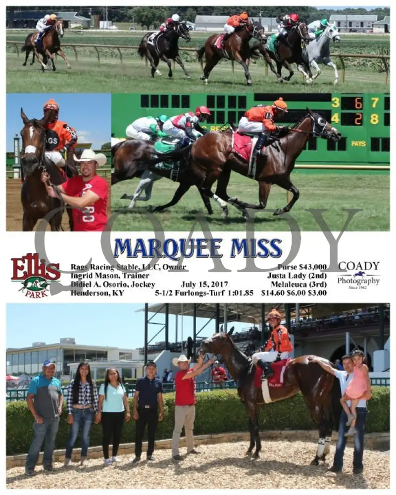 Marquee Miss - 071517 Race 04 Elp Ellis Park