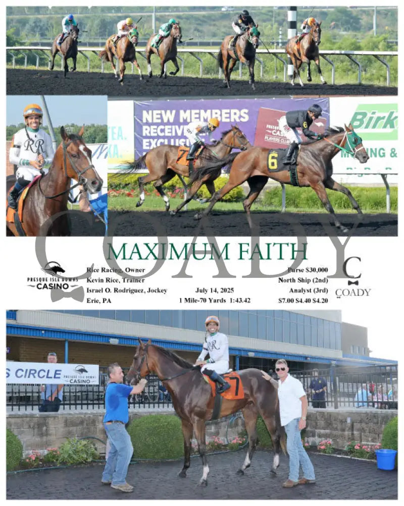 MAXIMUM FAITH - 07-14-25 - R06 - PID Presque Isle Downs