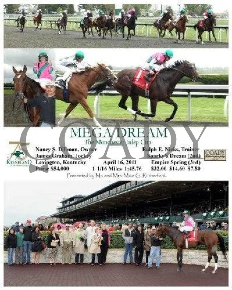 Mega Dream - The Manchester Julep Cup 041611 R Keeneland