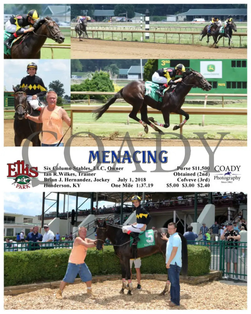 Menacing - 070118 Race 02 Elp Ellis Park