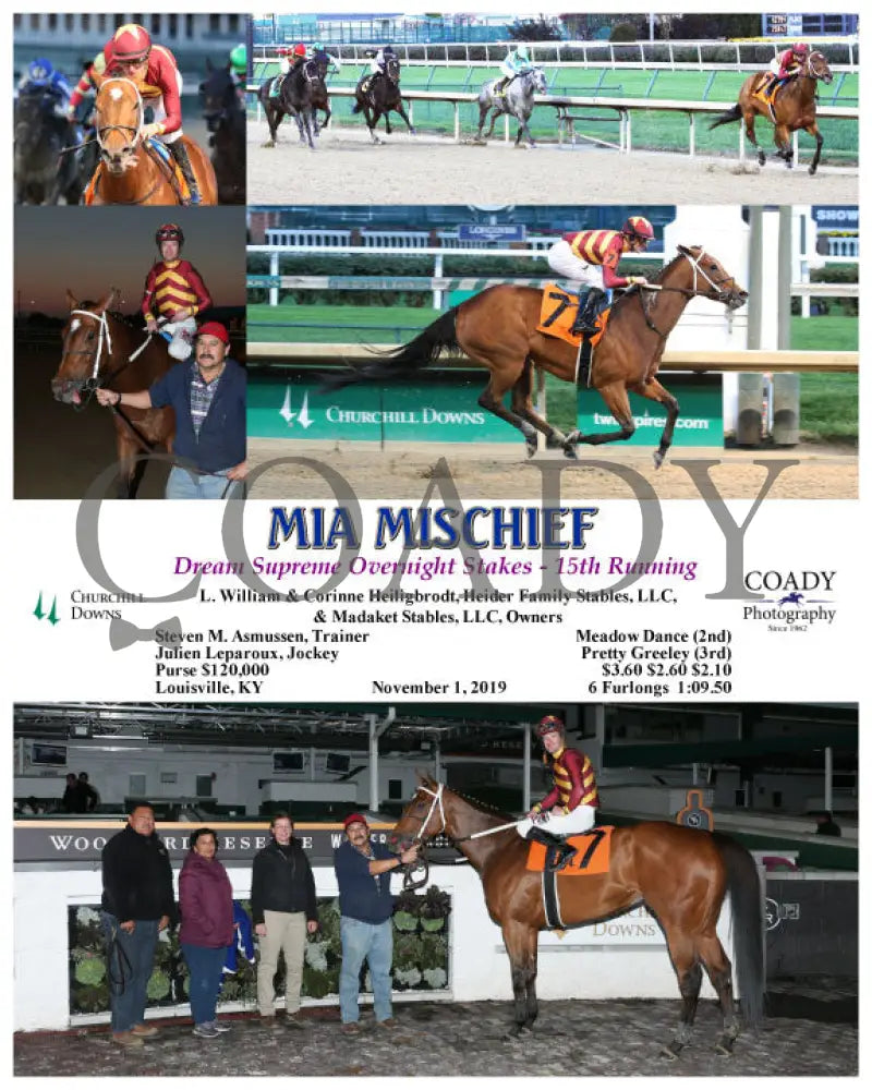 Mia Mischief - Dream Supreme Overnight Stakes 15Th Running 11-01-19 R09 Cd Churchill Downs