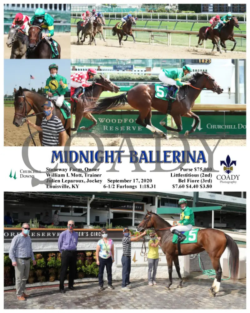Midnight Ballerina - 09-17-20 R06 Cd Churchill Downs