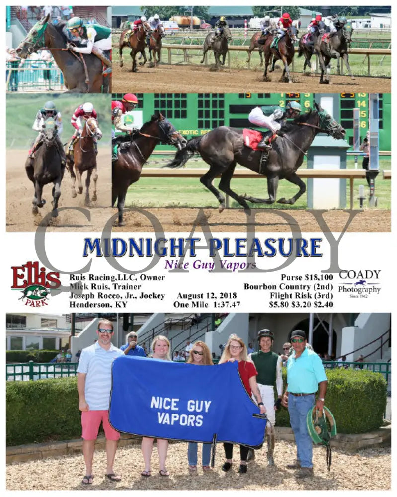 Midnight Pleasure - 081218 Race 03 Elp Nice Guy Vapors Ellis Park