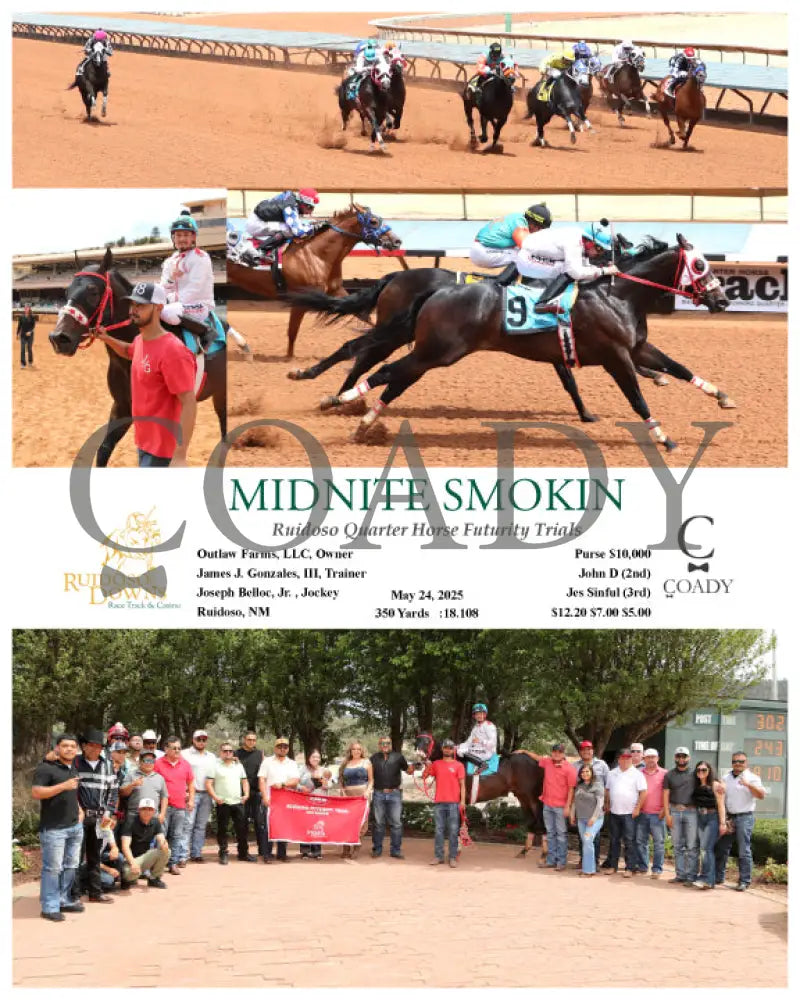 MIDNITE SMOKIN - Ruidoso Quarter Horse Futurity Trials - 05-24-25 - R07 - RUI Ruidoso Downs