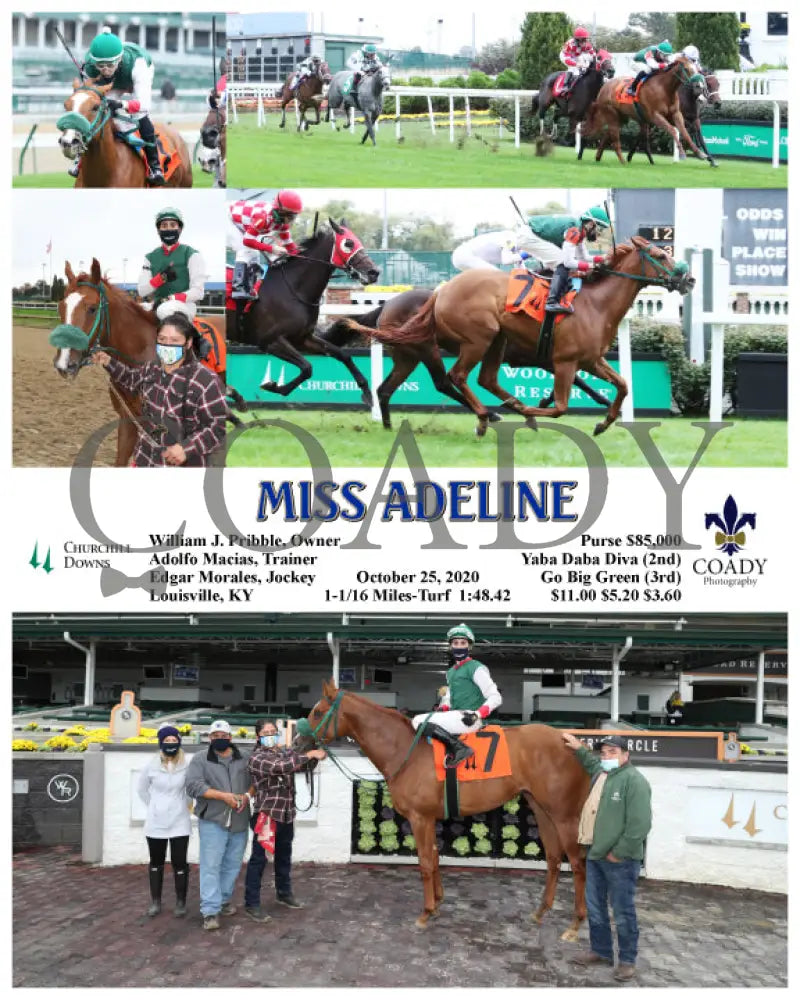 Miss Adeline - 10-25-20 R07 Cd Churchill Downs