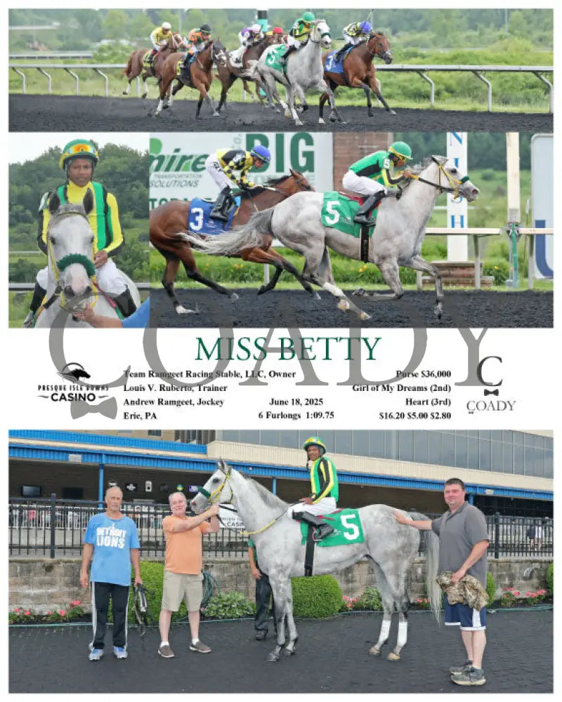MISS BETTY - 06-18-25 - R03 - PID Presque Isle Downs