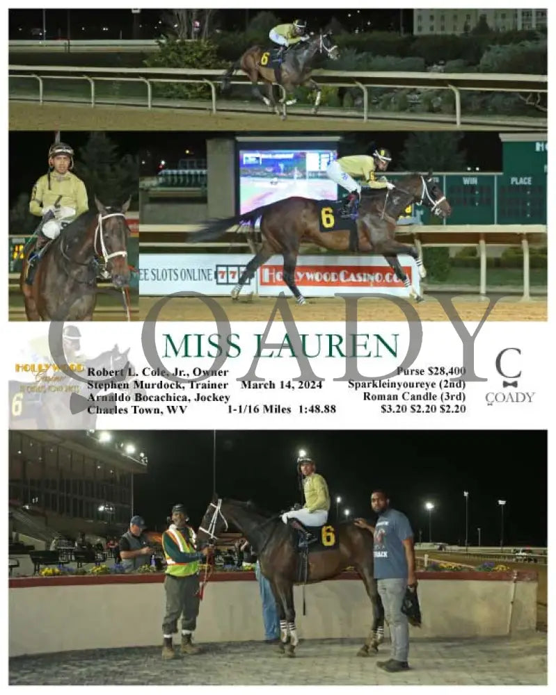 Miss Lauren - 03 - 14 - 24 R04 Ct Hollywood Casino At Charles Town Races