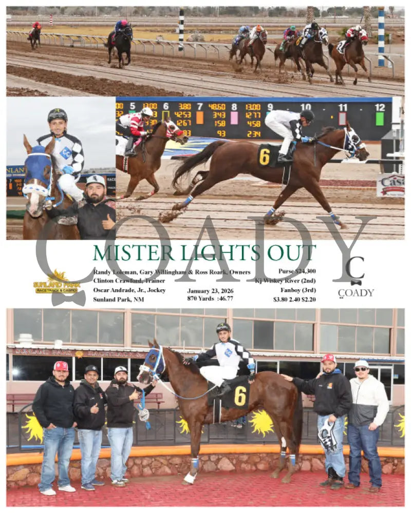MISTER LIGHTS OUT - 01-23-26 - R01 - SUN Sunland Park
