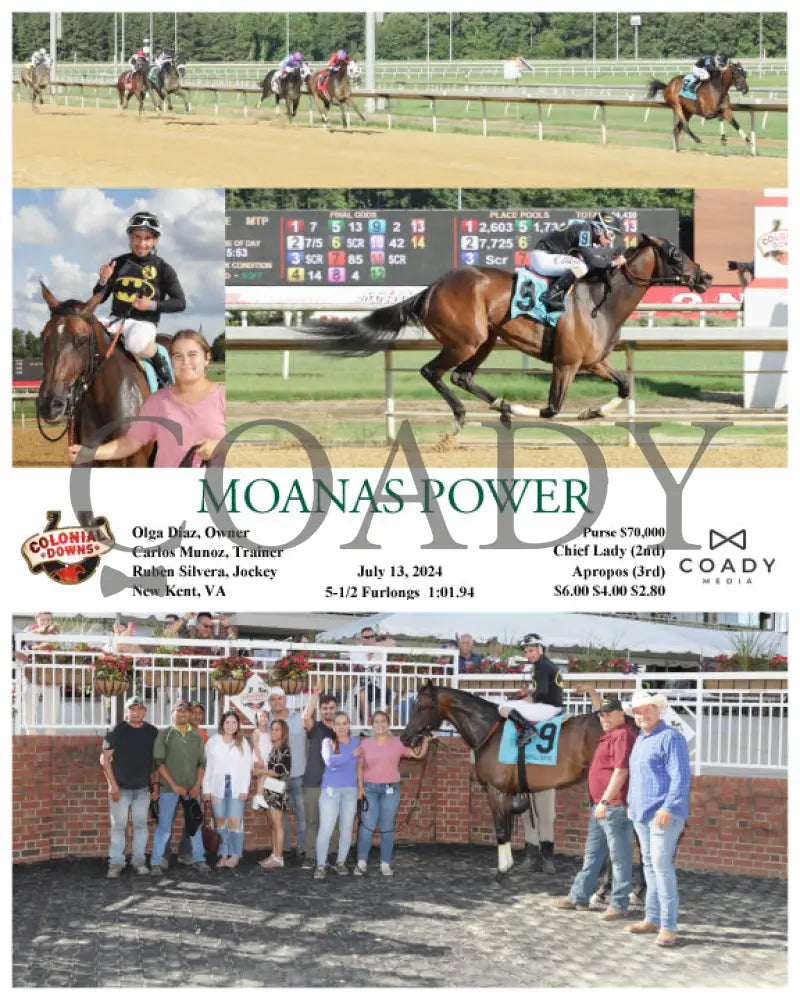 Moanas Power - 07-13-24 R09 Cnl Colonial Downs