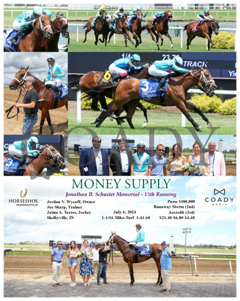 Money Supply - Jonathan B. Schuster Memorial 15Th Running 07-06-24 R06 Ind Indiana Grand