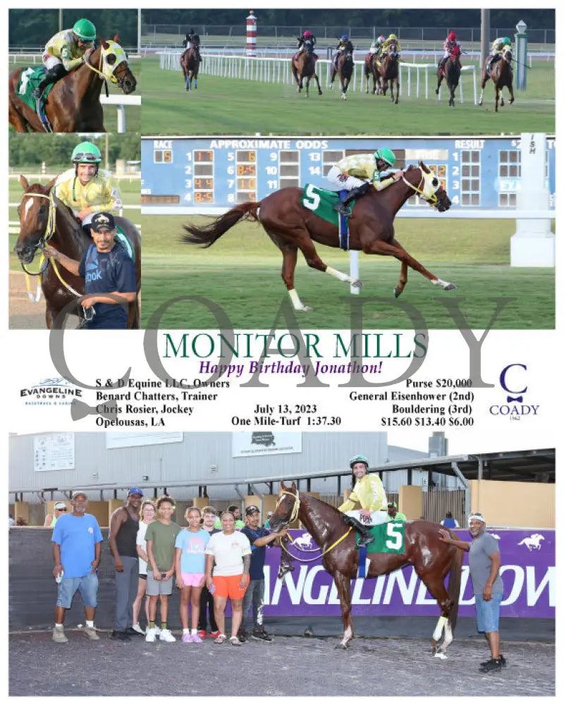 Monitor Mills - Happy Birthday Jonathon! 07-13-23 R05 Evd Evangeline Downs