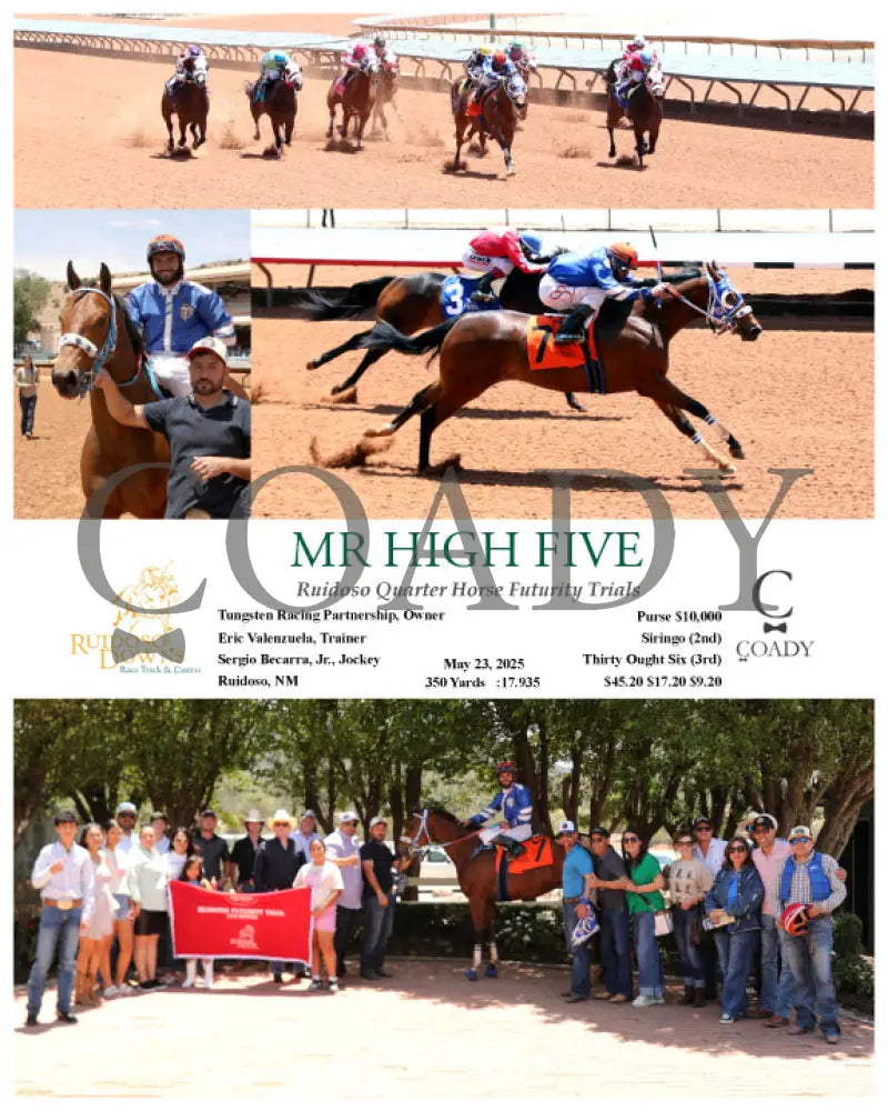 MR HIGH FIVE - Ruidoso Quarter Horse Futurity Trials - 05-23-25 - R02 - RUI Ruidoso Downs