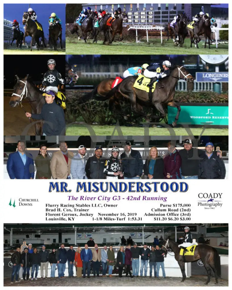 Mr. Misunderstood - The River City G3 42Nd Running 11-16-19 R10 Cd Churchill Downs
