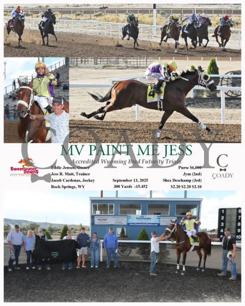 MV PAINT ME JESS - Accredited Wyoming Bred Futurity Trials - 09-13-25 - R11 - SWF - Coady Media - Kurtis Coady Photography