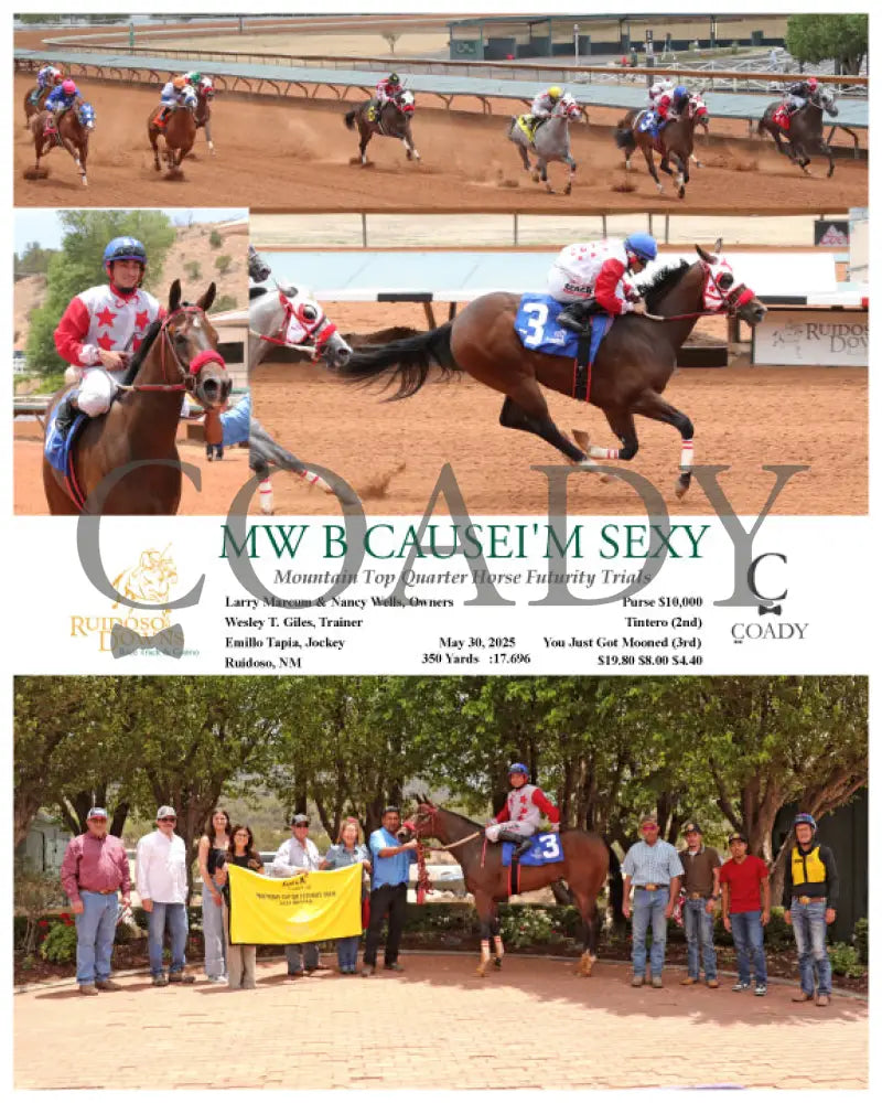 MW B CAUSEI’M SEXY - Mountain Top Quarter Horse Futurity Trials - 05-30-25 - R01 - RUI Ruidoso Downs