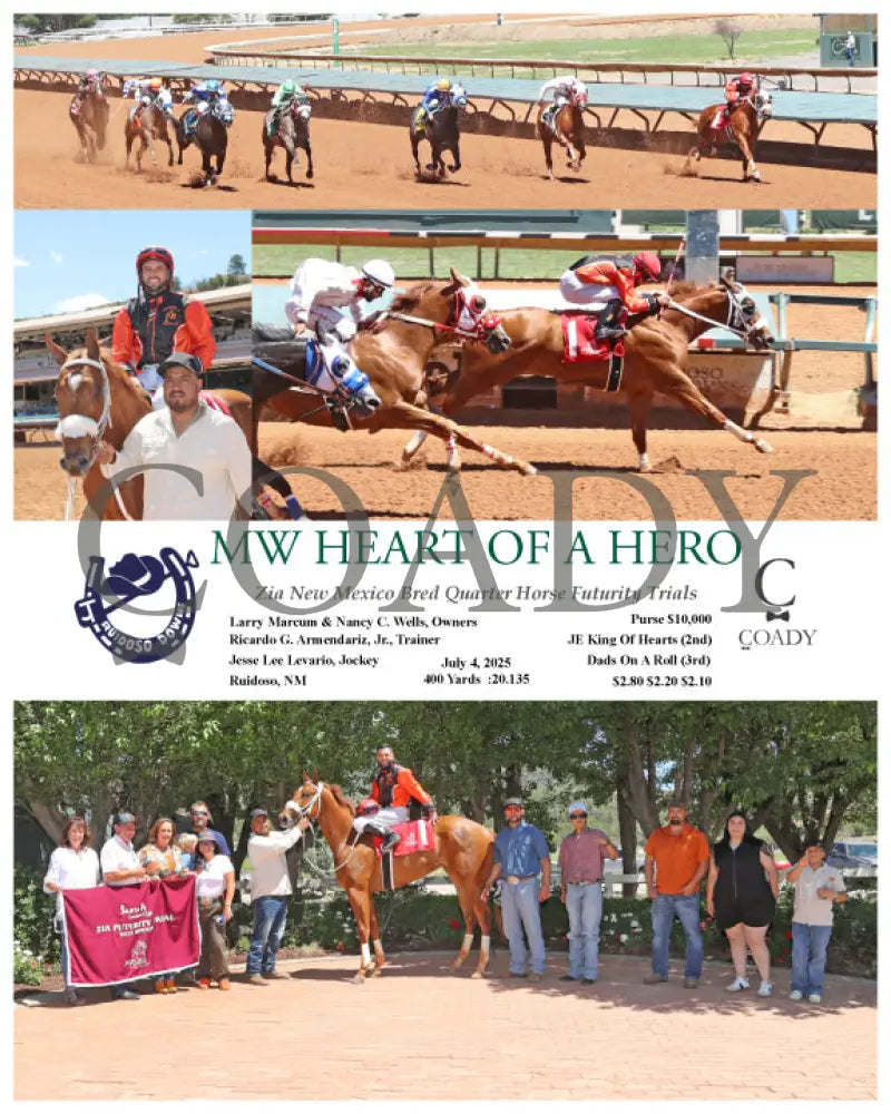 MW HEART OF A HERO - Zia New Mexico Bred Quarter Horse Futurity Trials - 07-04-25 - R05 - RUI Ruidoso Downs
