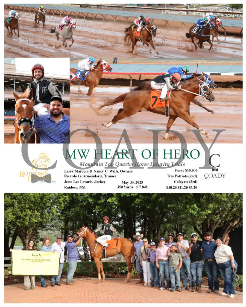 MW HEART OF HERO - Mountain Top Quarter Horse Futurity Trials - 05-30-25 - R13 - RUI Ruidoso Downs