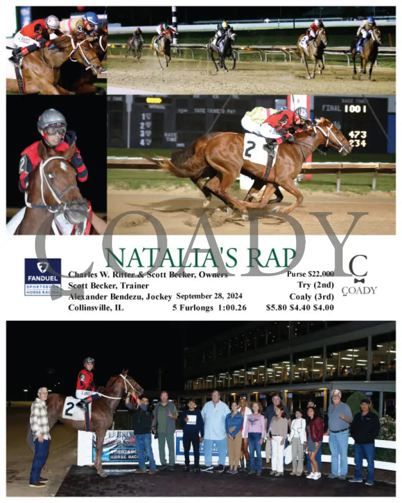 Natalia’s Rap - 09-28-24 R01 Fan Fanduel Sportsbook Horse Racing