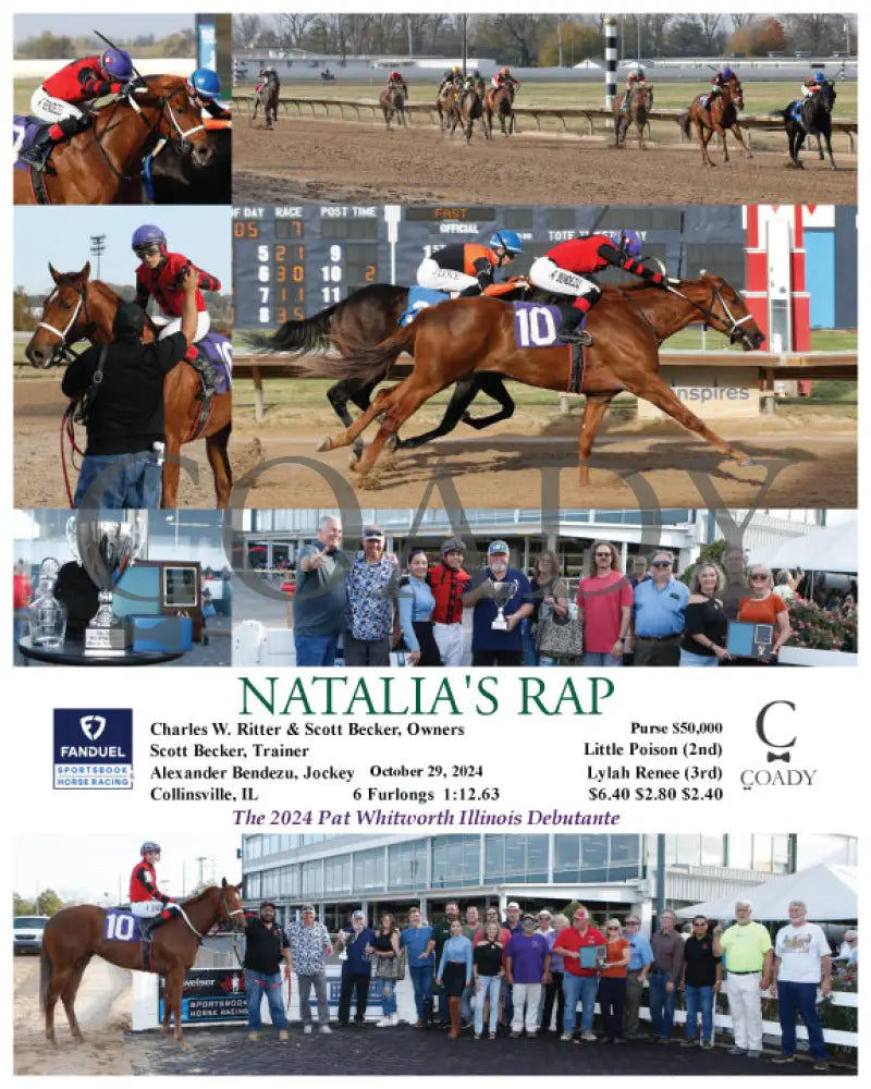 Natalia’s Rap - 10-29-24 R07 Pat Whitworth Debutante Fanduel Sportsbook Horse Racing