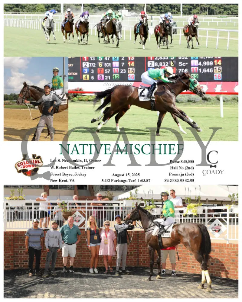 NATIVE MISCHIEF - 08-15-25 - R02 - CNL Colonial Downs