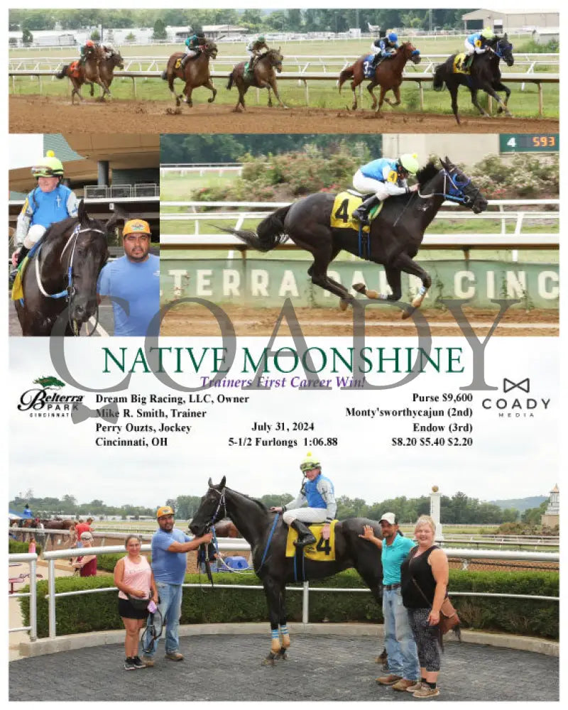 Native Moonshine - Trainers First Career Win! 07-31-24 R02 Btp Belterra Park