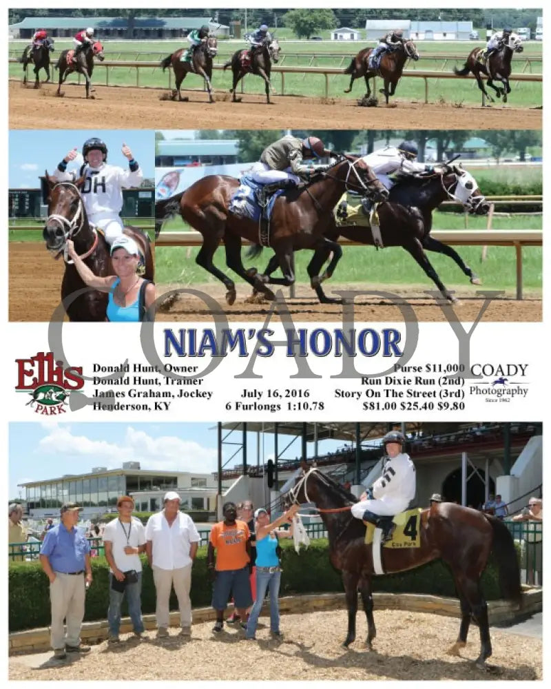 Niam’s Honor - 071616 Race 02 Elp Ellis Park