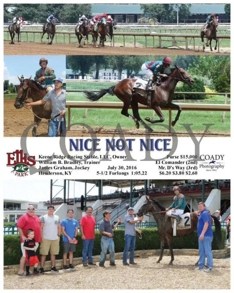 Nice Not - 073016 Race 02 Elp Ellis Park