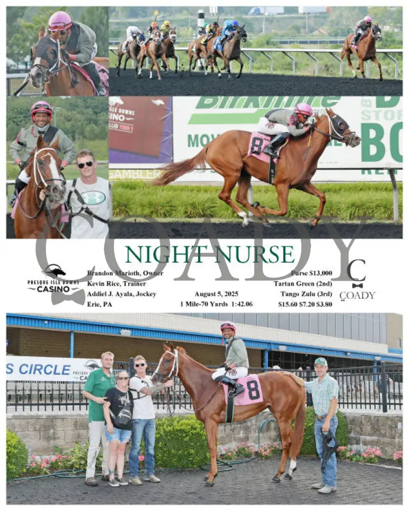 NIGHT NURSE - 08-05-25 - R08 - PID Presque Isle Downs